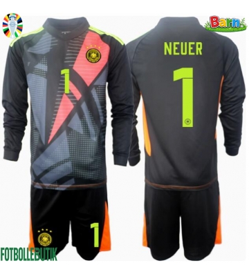 Tyskland Manuel Neuer #1 Målvakt Hemmaställ Barn EM 2024 Långärmad (+ Korta byxor)